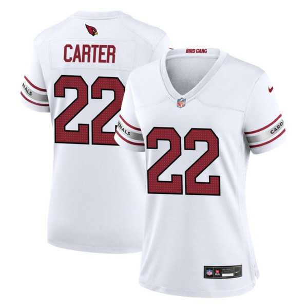 Women%27s Arizona Cardinals #22 Michael Carter White 2023 Stitched Jersey Dzhi->tampa bay buccaneers->NFL Jersey
